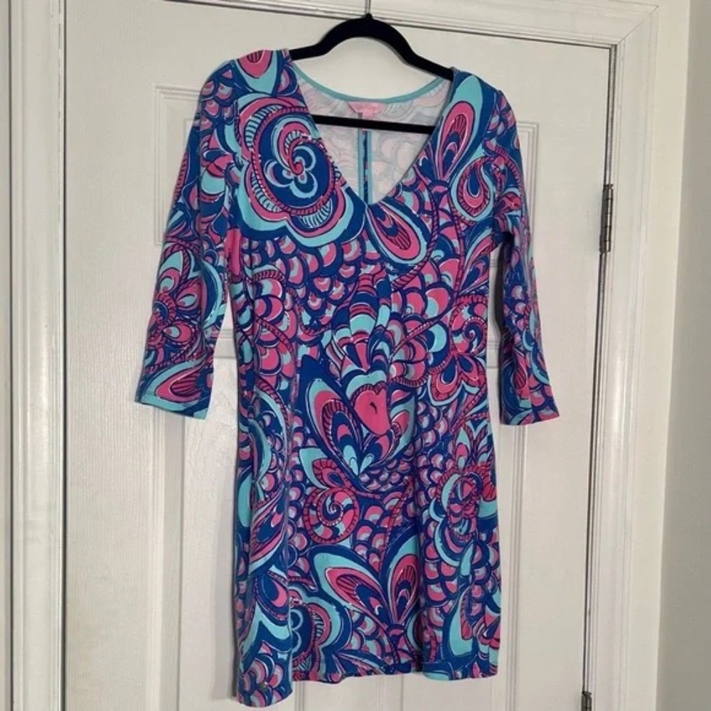 LILLY PULITZER CLARK French Terry Brewster Dress M